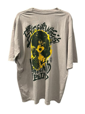 RSVP Creates Eyes Graphic T-Shirt Lavender 1/18 Rare Punk Cyber Y2K Size XL Men